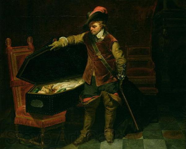 Paul Delaroche Cromwell and the corpse of Charles I Spain oil painting art